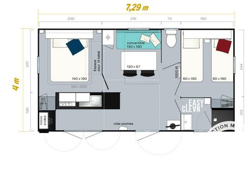 MOBILHOME 6 personnes - Maeva 3 Pièces 4/6 Personnes + TV