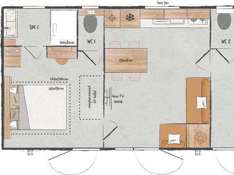 MOBILHOME 4 personnes - Premium 2ch - arrivée mercredi