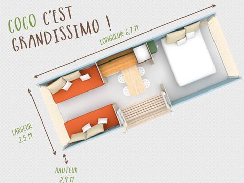 BUNGALOW TOILÉ 4 personnes - COCO SWEET sans sanitaires