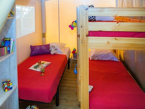 Tente en toile et en bois 5 personnes - Tente Eco Lodge | 2 Ch. | 4/5 Pers. | Sans SDB