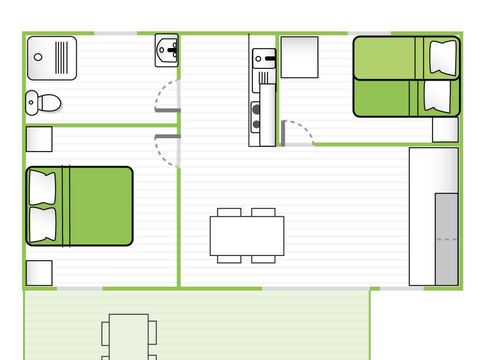 Chalet 5 personnes - Genêt Standard - 2 chambres