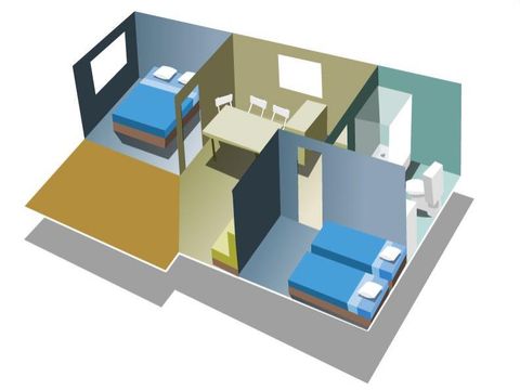 CHALET 6 personnes - Chalet Rêve Confort climatisé (42 m²) - n°28 à 43