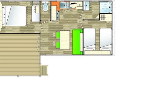 MOBILHOME 6 personnes - Cottage Family Loggia