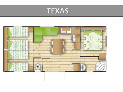 MOBILHOME 8 personnes - TEXAS STANDARD.