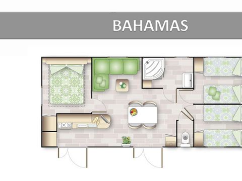 MOBILHOME 8 personnes - BAHAMAS CONFORT