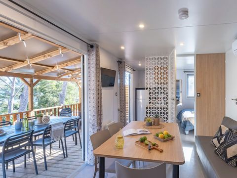 MOBILHOME 6 personnes - Cottage Belvédère 6p 3ch 1sdb Prem1um