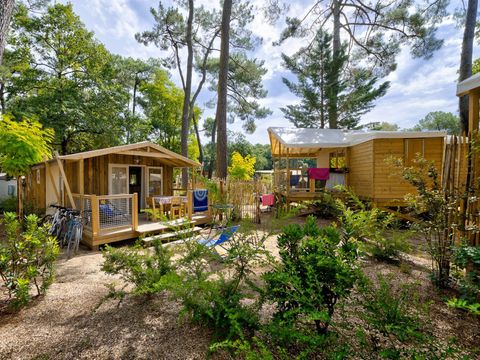 LODGE 4 personnes - Sweetflower 2ch -SPA-TV-plancha-terrasse couverte- 32m² | PREMIUM