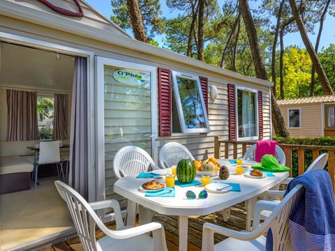 Mobilhome 6 personnes - Classique - 3 chambres - Sans - TV - -terrasse découverte-30m² - STANDARD