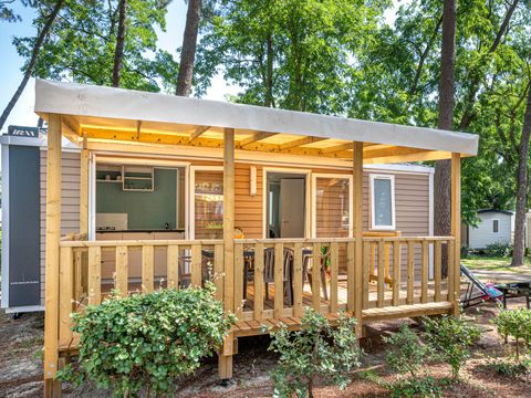 Mobilhome 5 personnes - Confort - TV - 2 chambres-TV-plancha-terrasse - Couverte- 26m²