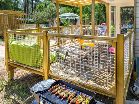 MOBILHOME 6 personnes - Family 3ch-CLIM-terrasse XXL couverte-TV-LV-plancha-30m² | PREMIUM 