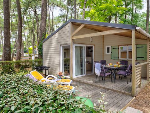 Chalet 6 personnes - Cottage Confort Clim - 3 chambres - CONFORT CLIM - 32 à 42m² - Clim - TV - Lave-vaisselle - Plancha