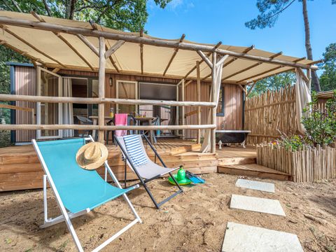 Mobilhome 6 personnes - Garden - 3 chambres-CLIM-baignoire-TV-lave-vaisselle-plancha-terrasse - Couverte-33m² - PREMIUM