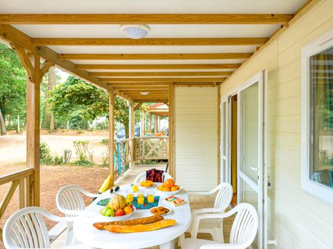 Chalet 7 personnes - 3 chambres - Sans - TV - -terrasse couverte- 32m² - STANDARD