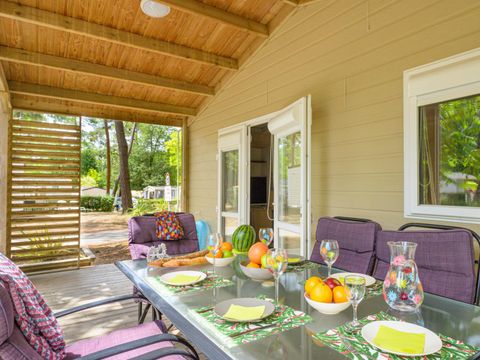 Chalet 4 personnes - Cottage Confort Clim - 2 chambres - CONFORT CLIM - 32 à 43m² - Clim - TV - Lave-vaisselle. - Plancha