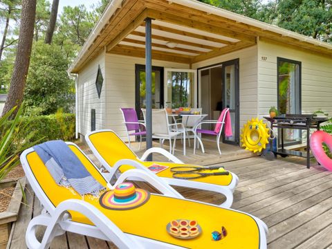 Chalet 4 personnes - Cottage Confort Clim - 2 chambres - CONFORT CLIM - 32 à 43m² - Clim - TV - Lave-vaisselle. - Plancha