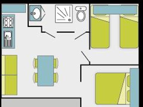 CHALET 4 personnes - 2ch (sans TV)- terrasse couverte-24m² | STANDARD