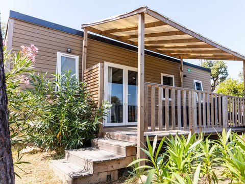 Bungalow 6 personnes - Mobil-home | Premium | 3 Ch. | 6 Pers. | Terrasse surélevée | Clim.