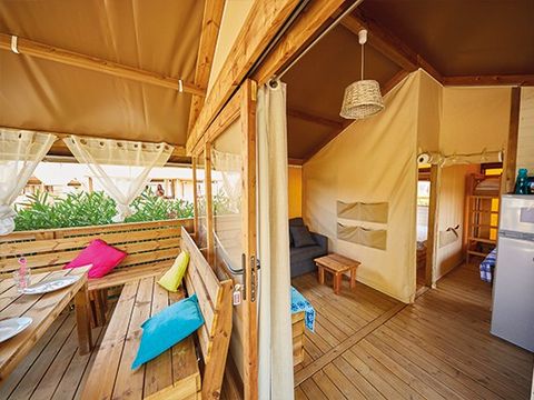 TENTE TOILE ET BOIS 5 personnes - Tente Lodge | 2 Ch. | 4/5 Pers. |  Sans sanitaires