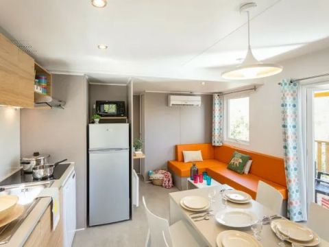 MOBILHOME 6 personnes - Premium 3 chambres 2 salles de bain Salon sans TV