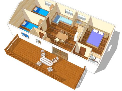 Mobilhome 6 personnes - Classic | 3 Ch. | 6 Pers. | Terrasse surélevée
