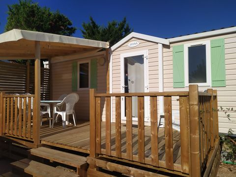 MOBILHOME 5 personnes - 013 (2 chambres, 1 salle d'eau) - Clim, TV - Terrasse semi-couverte