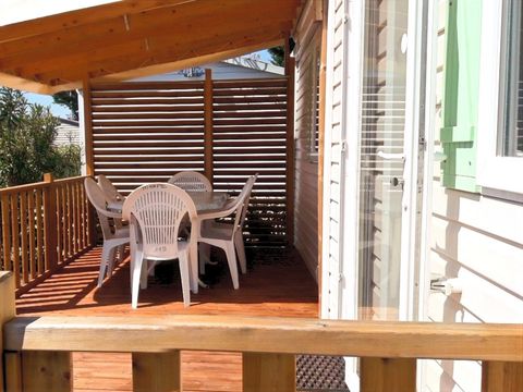 MOBILHOME 5 personnes - 013 (2 chambres, 1 salle d'eau) - Clim, TV - Terrasse semi-couverte