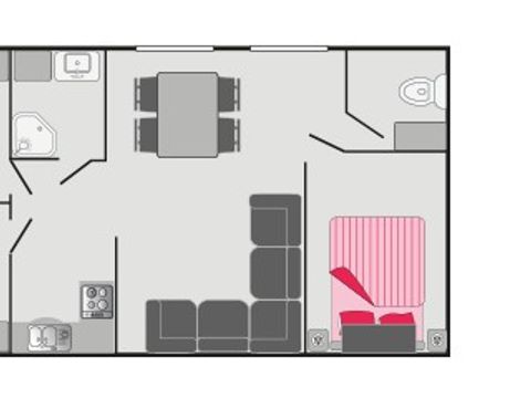 Mobilhome 6 personnes - Mobil-home | Classic XL | 3 Ch. | 6 Pers. | Terrasse Couverte | Clim.