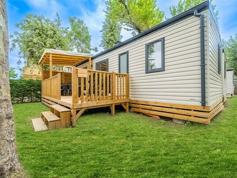 Mobilhome 6 personnes - Mobil-home | Comfort | 3 Ch. | 6 Pers. | Terrasse surélevée | 1 SDB | Clim.