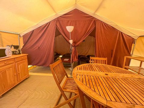 Tente en toile et en bois 4 personnes - Tente Toile & Bois, sans sanitaires
