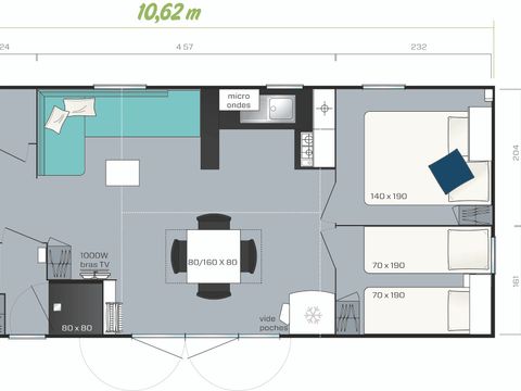 Mobilhome 6 personnes - Stella Maris XL - 4 chambres