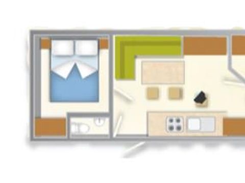 MOBILHOME 4 personnes - BLU ROMANTIC