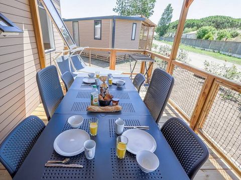 Mobilhome 6 personnes - Mobil-home | Ultimate | 3 Ch. | 6 Pers. | Terrasse surélevée | 2 SDB | Clim. | TV