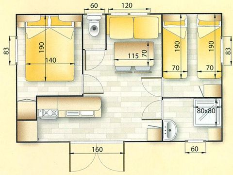 MOBILHOME 4 personnes - ZION