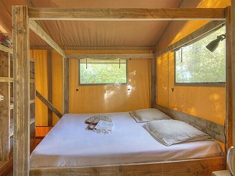 Tente en toile et en bois 5 personnes - Tente Safari | 2 Ch. | 4/5 Pers.