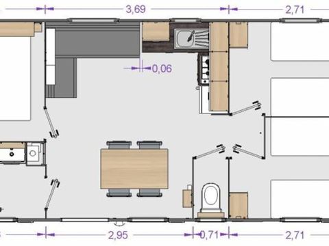MOBILHOME 6 personnes - Elite