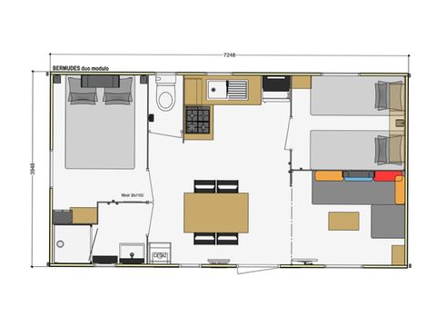 MOBILHOME 4 personnes - Confort 2 Chambres 4 Personnes