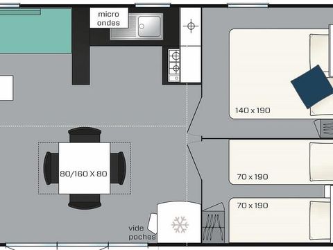 MOBILHOME 8 personnes - SMALA