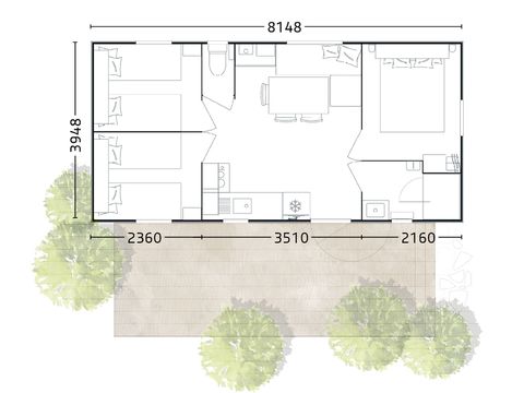 MOBILHOME 6 personnes - Venezia 813    31M2