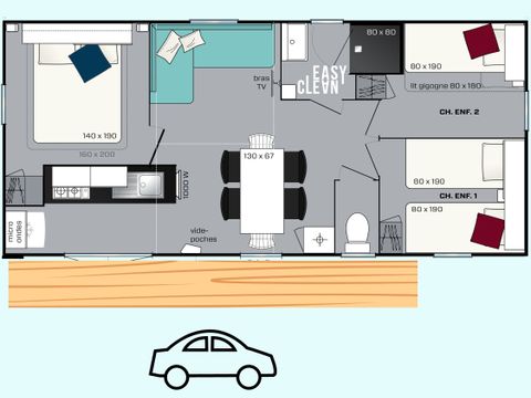 MOBILHOME 7 personnes - Hisbicus
