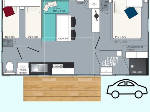 MOBILHOME 2 personnes - YUCCA