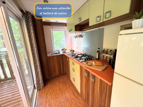 MOBILHOME 6 personnes - Jasmin 2 personnes inclus - possible 2 personnes en supplément auprès du camping