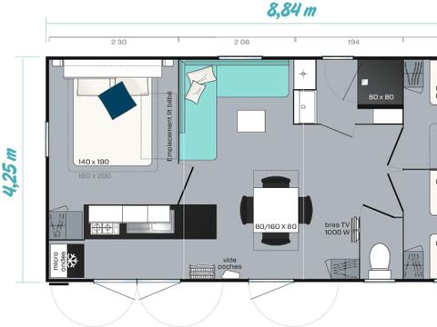 MOBILHOME 6 personnes - Mobil-home 3 Chambres Confort 6 Personnes