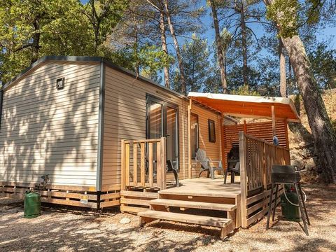 MOBILHOME 6 personnes - Confort | 3 Chambres | 6 Couchages | Terrasse semi couverte | 1 Salle de bain | Climatisation | Télévision