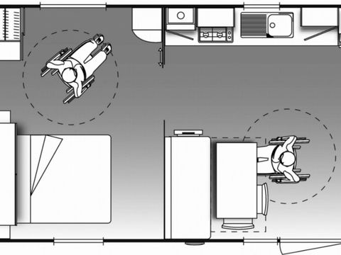 MOBILHOME 6 personnes - Confort PMR (arrivée samedi)