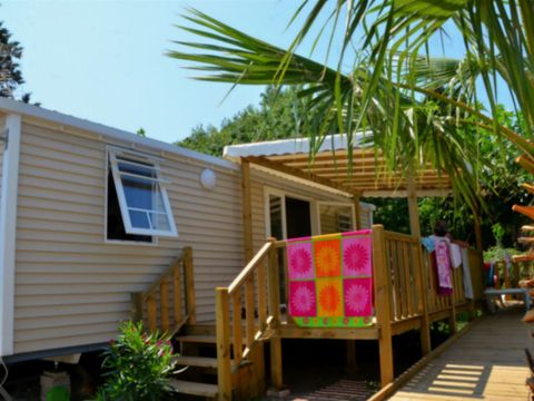 MOBILHOME 6 personnes - CONFORT adapté pour personne à mobilité réduite - 2 chambres avec climatisation + TV