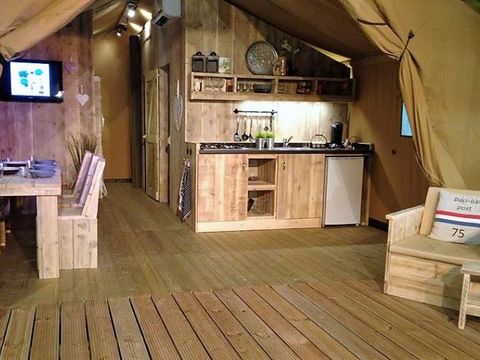 TENTE TOILE ET BOIS 4 personnes - Safari