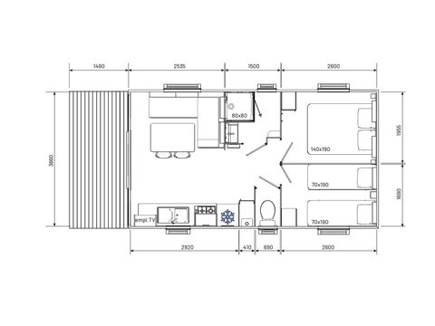 MOBILHOME 4 personnes - Eco