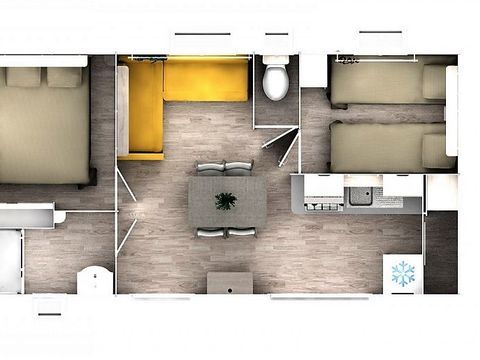MOBILHOME 4 personnes - Classique 2 ch (dim)