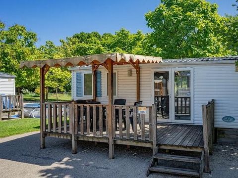 MOBILHOME 6 personnes - Homair mobil-home au Roussillonnais Comfort XL | 2 Ch. | 4/6 Pers. | Terrasse surélevée