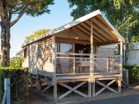 Tente en toile et en bois 5 personnes - Lodge Kamari CLASSIC Climatisé
